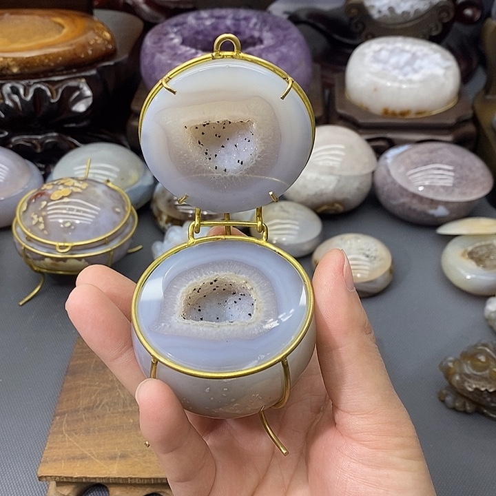 紫晶未镶嵌摆件聚宝盆