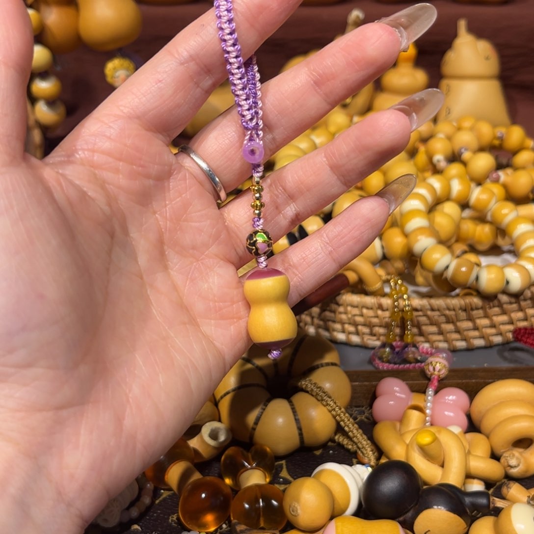 紫色骨料 镶口小吊坠