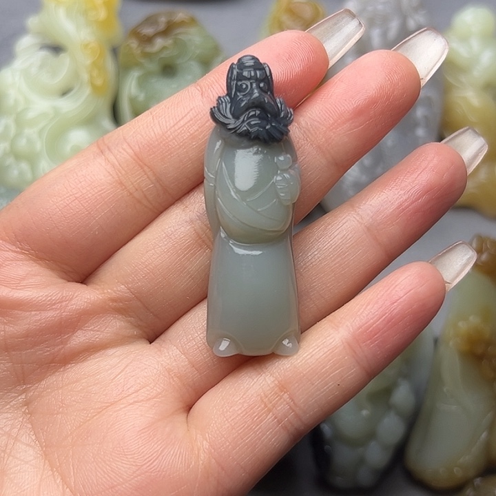 和田玉（翠青玉）未镶嵌挂件