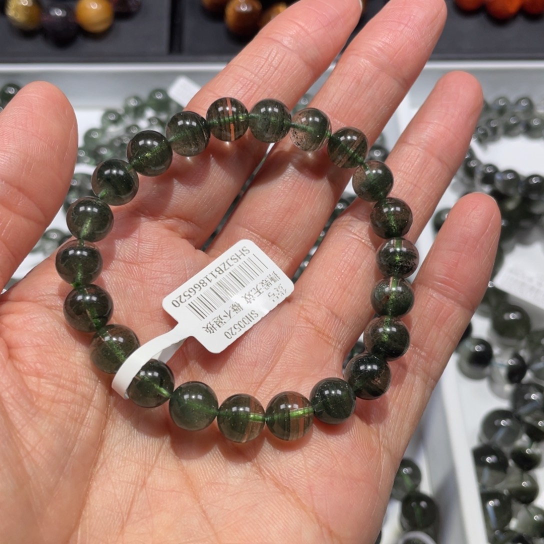 未镶嵌手链水晶绿幽灵8.5mm左右
