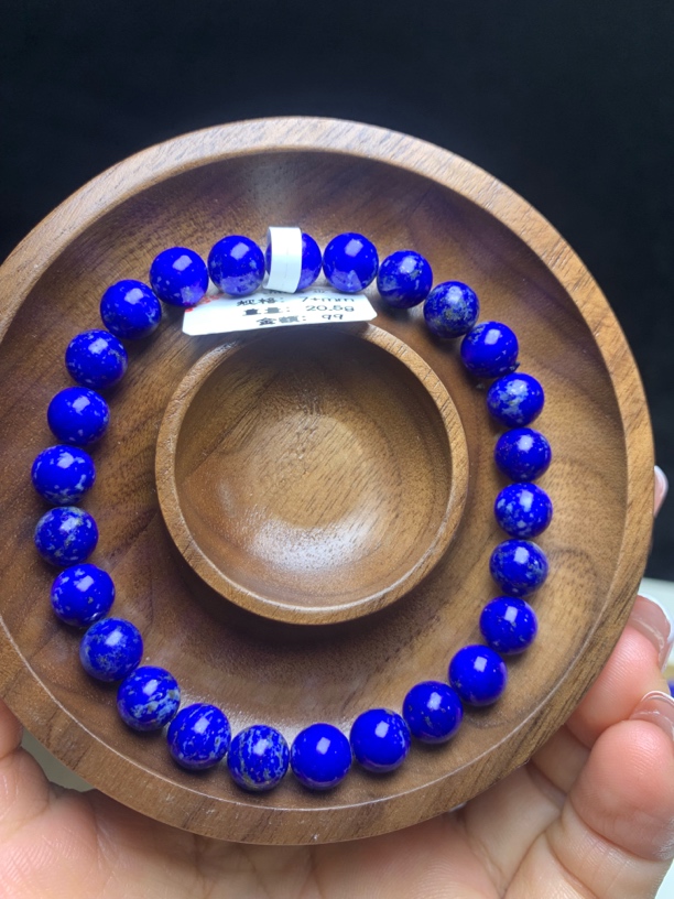 天然青金石7+mm单圈手串