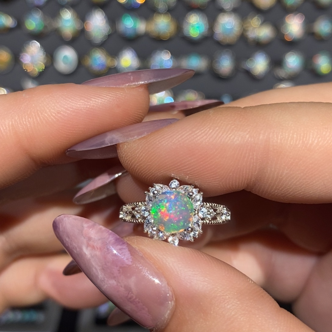 欧泊银S925镶嵌戒指