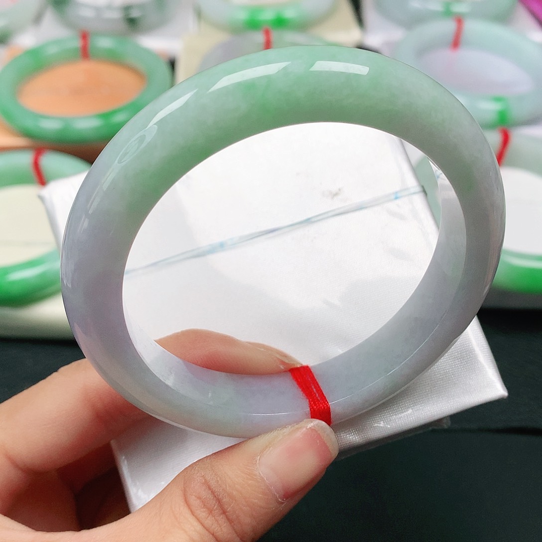 翡翠手镯未镶嵌天然翡翠手镯56