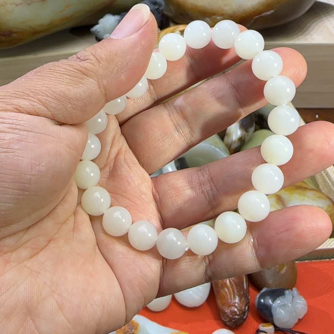 将***赢和田玉未镶嵌手串