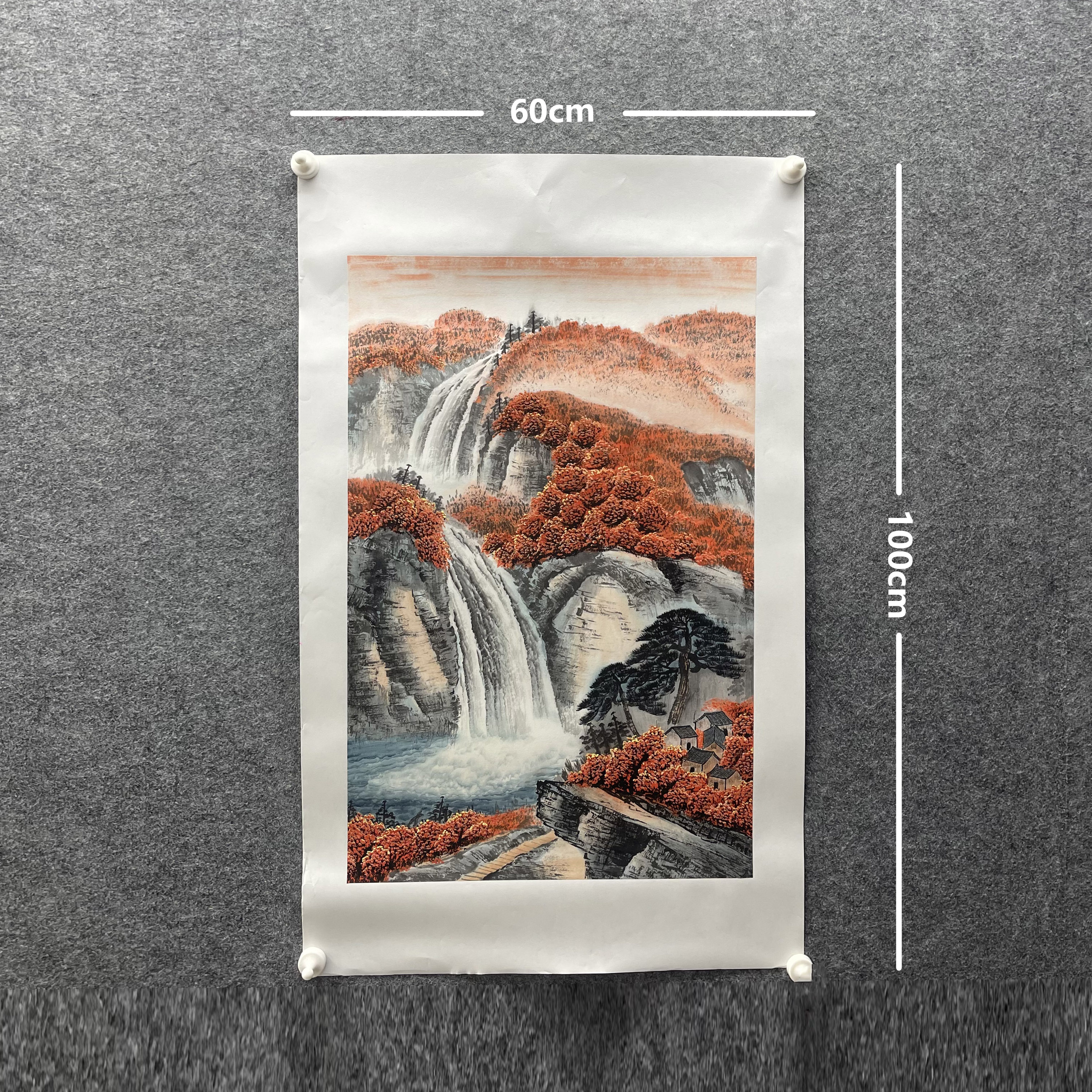 【红山水】张恒禄60*100cm手绘礼盒作品