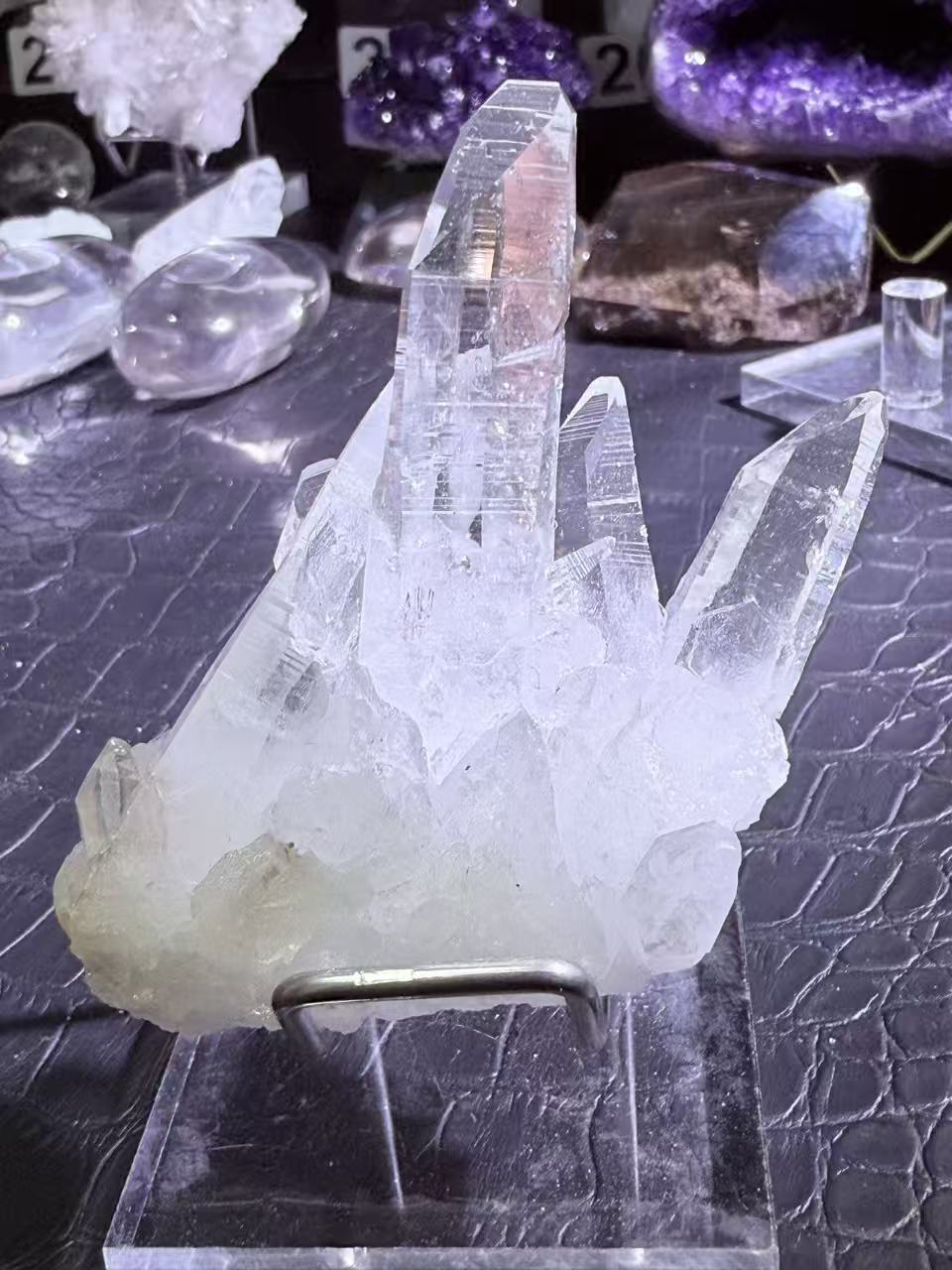 列姆利亚白水晶创意摆件 哥伦比亚水晶桌面造景奇趣  高透明水晶