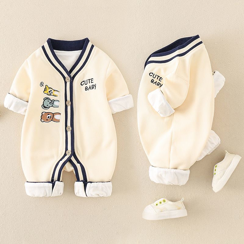 新生婴儿衣服春装秋季连体衣男宝宝女0到3个月6爬服外出服S-510