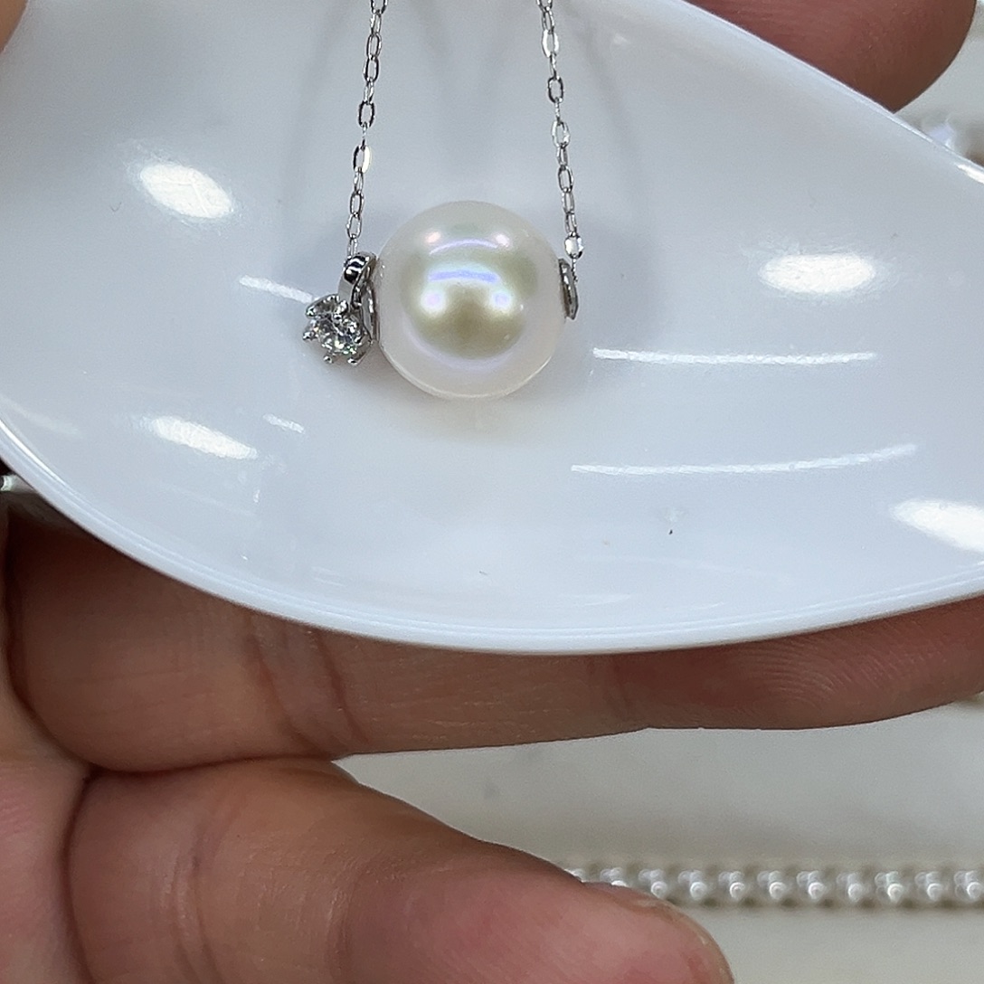 颈饰淡水珍珠银S925镶嵌