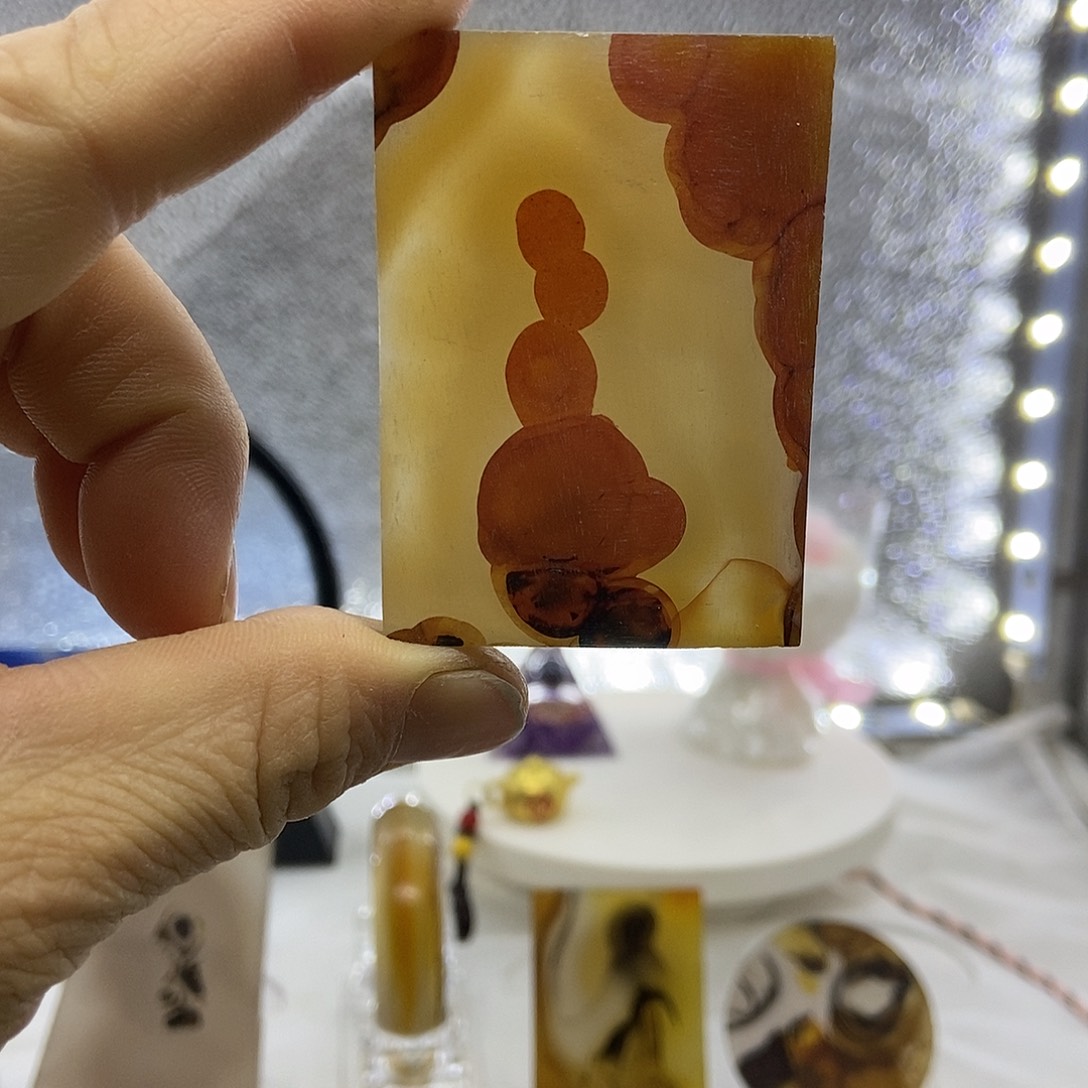 定制玛瑙巴玉玛瑙象形花牌不退不换