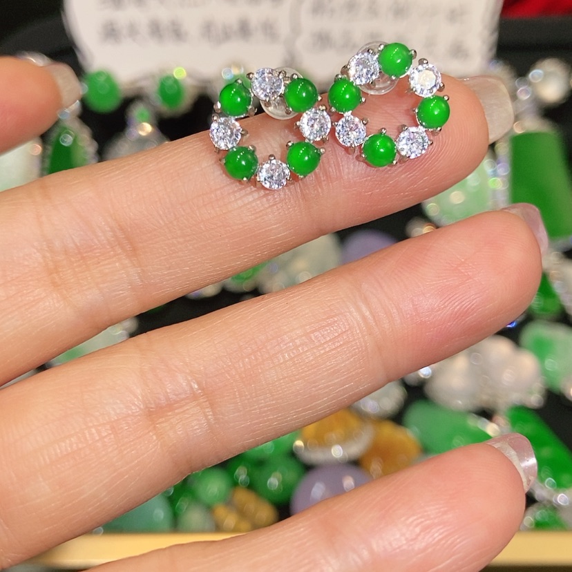 【闪购商品】未镶嵌翡翠耳饰天然翡翠