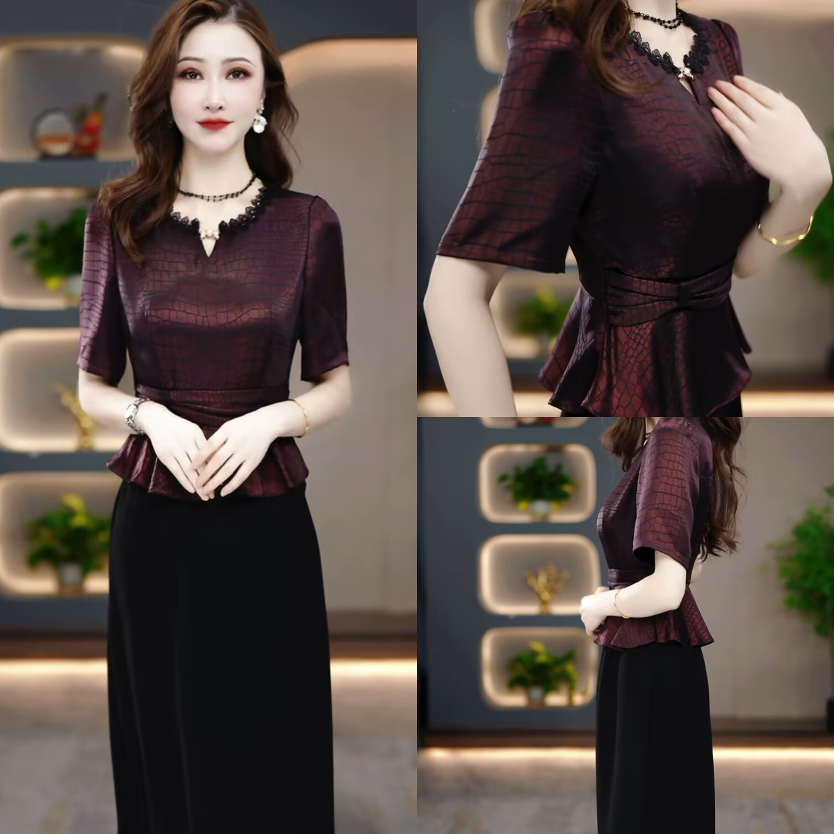 夏季时尚连衣裙2025新款气质显瘦时尚百搭收腰连衣裙MY25K1378款