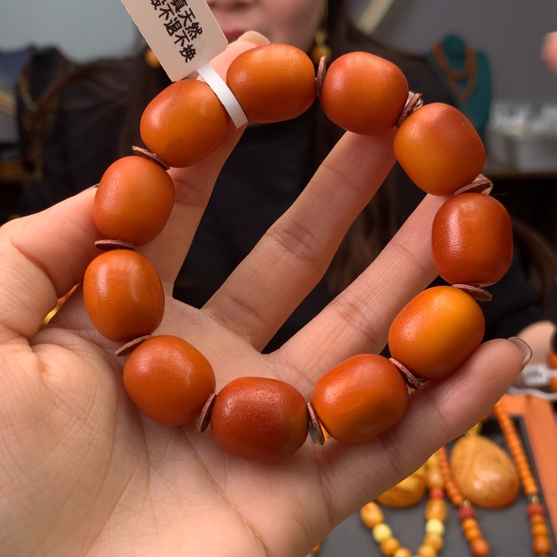 蜜蜡手串未镶嵌天然