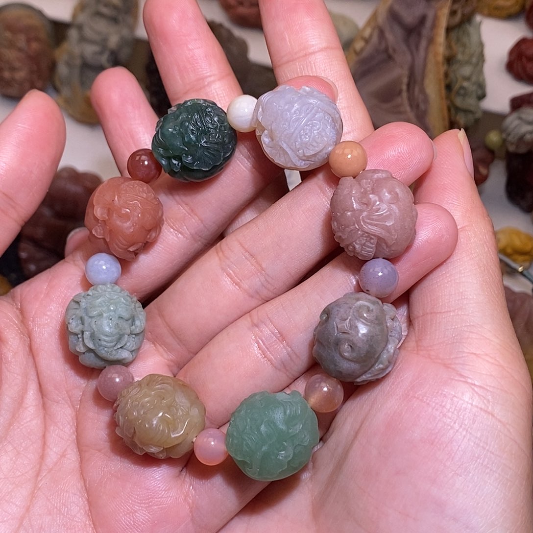 石英质玉（阿拉善玉）未镶嵌手链