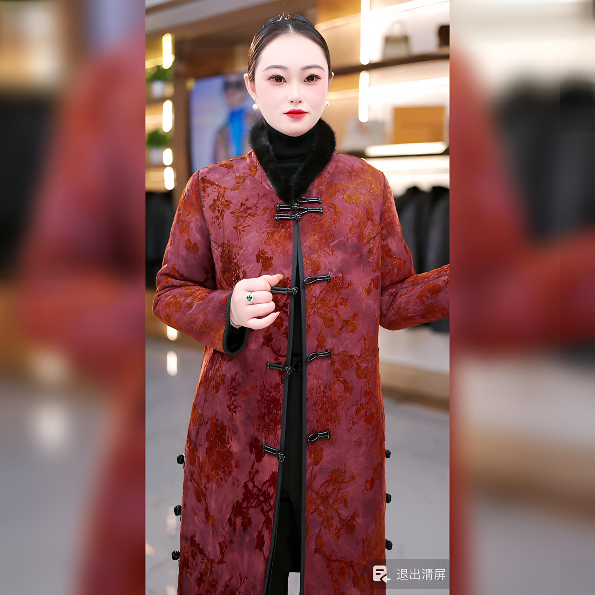 （风华雅韵）新中式国风高定款双面双穿中老年女大衣