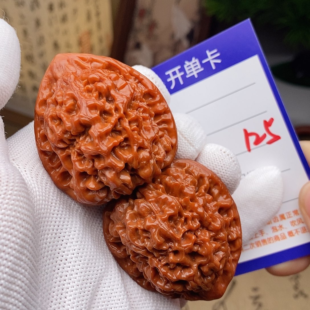 文玩核桃把件43官帽125