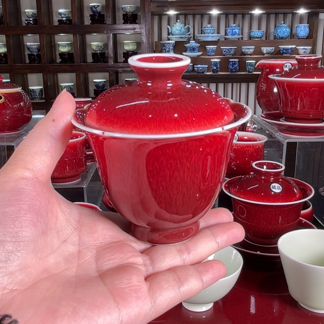 杯子景德镇原矿郎红杯