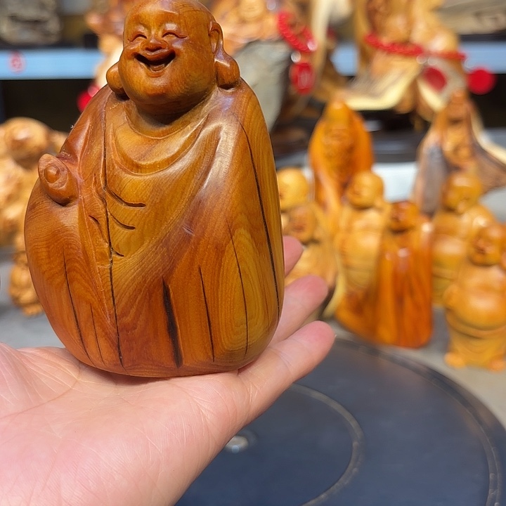 柏木太行崖柏弥勒佛