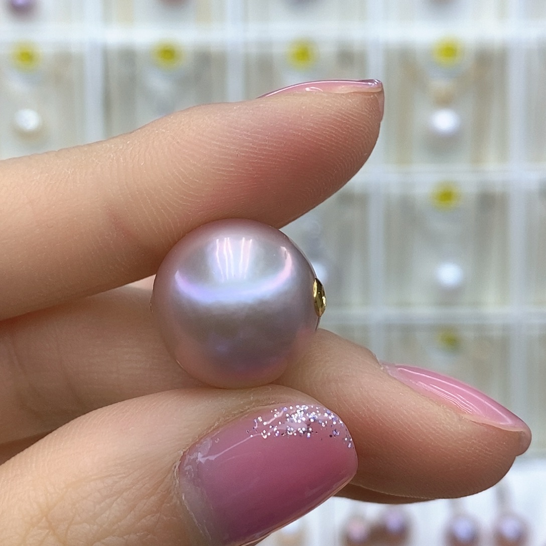 一***南淡水珍珠吊坠(不含链)18K金镶嵌