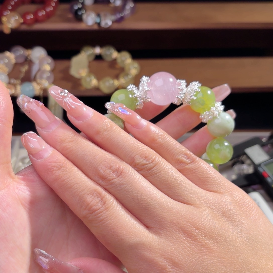 烟晶手链银S925镶嵌?*手串