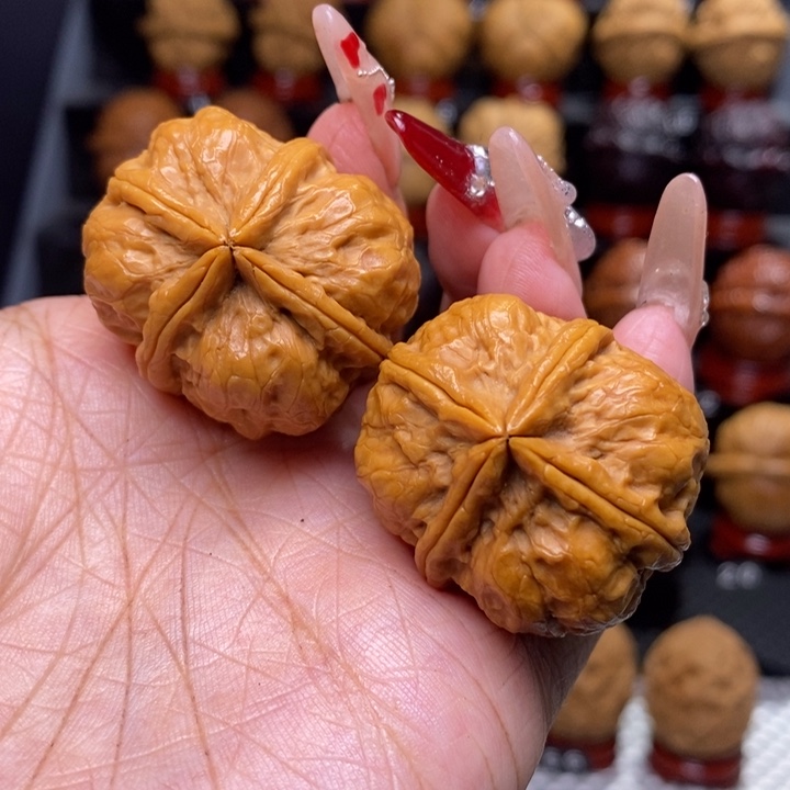 文玩核桃把件方印四棱38号