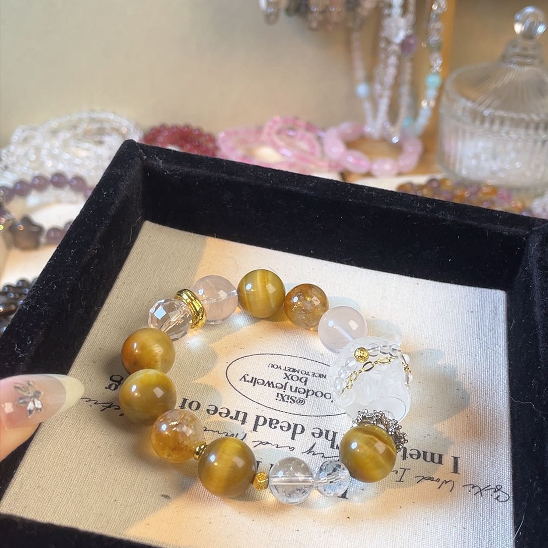 紫晶手链未镶嵌虎眼石