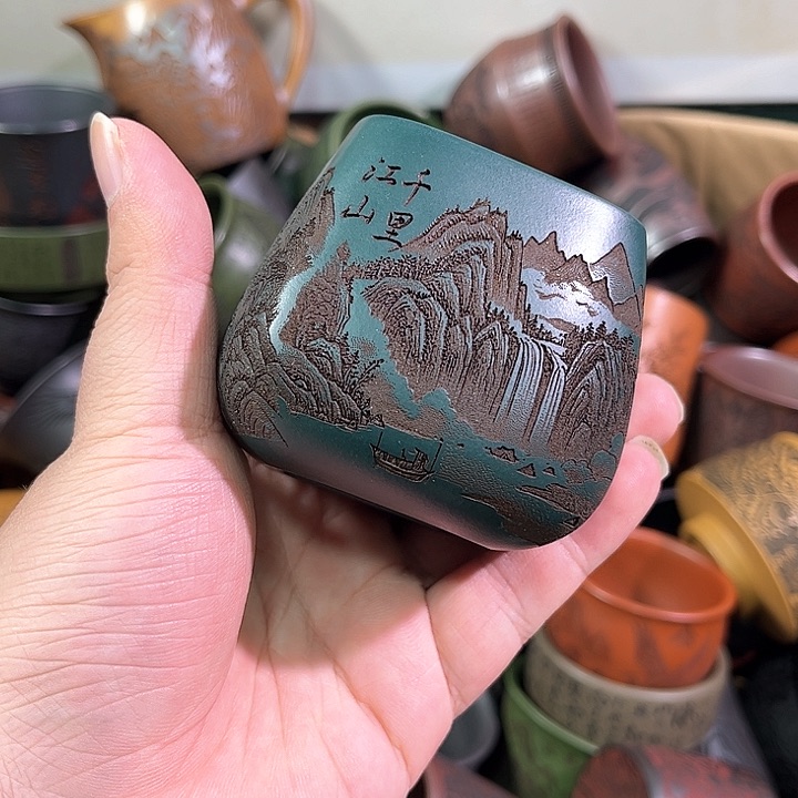 茶杯紫砂全手工紫砂主任杯 