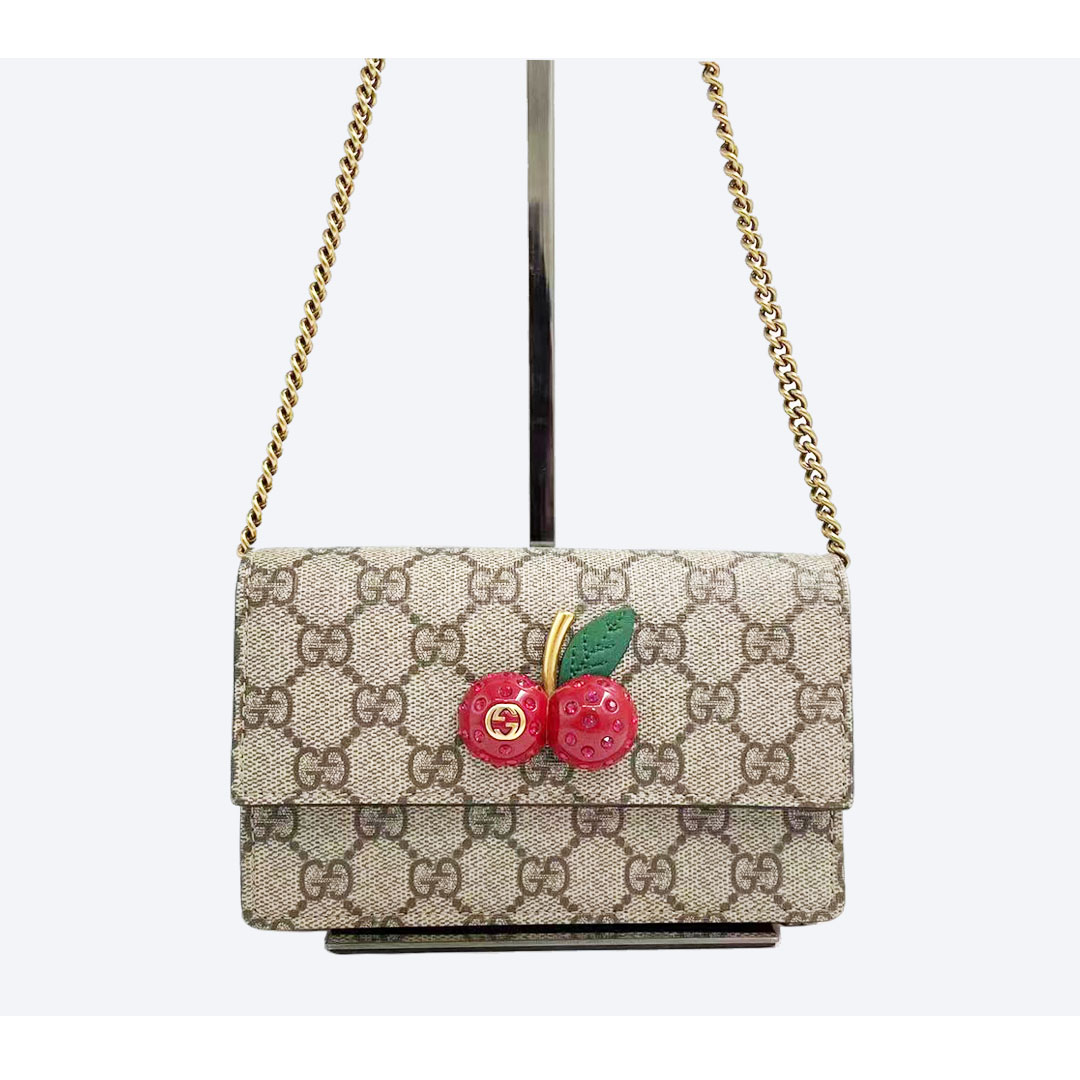 99新 GUCCI/古驰 樱桃包/链条包/D店