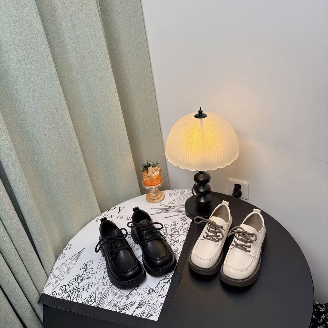 【迦迦】复古增高勃肯单鞋女2025秋季新款百搭编织大头松糕底乐福鞋