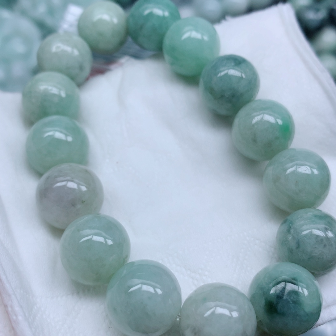 翡翠未镶嵌项链珠子珠
