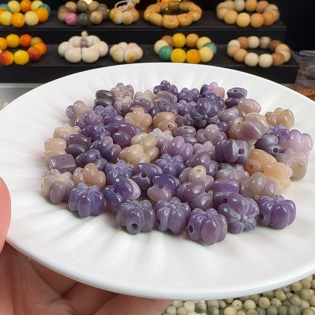 菩提根/象牙果吊坠卡12紫色五瓣花20卡牌➕10备珠