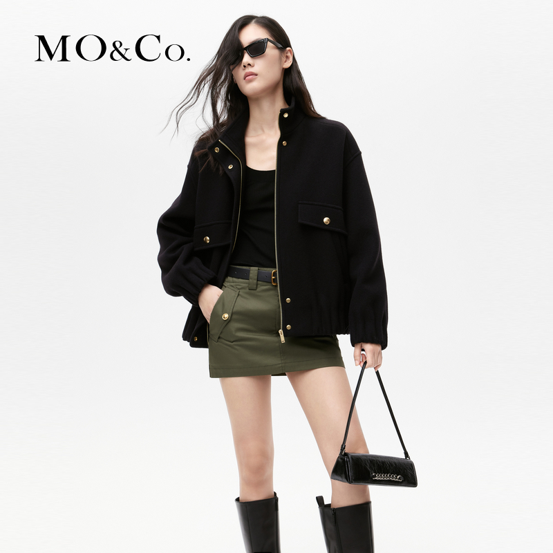 【达播用链接】【美丽诺绵羊毛】MOCO冬短款双面呢外套MBC4COTT24