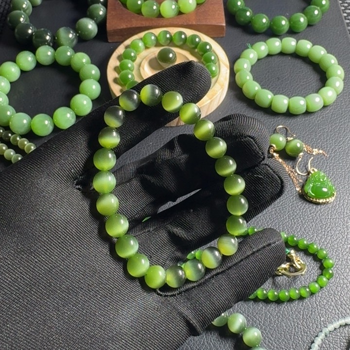 和田玉（碧玉）手串未镶嵌万**腾