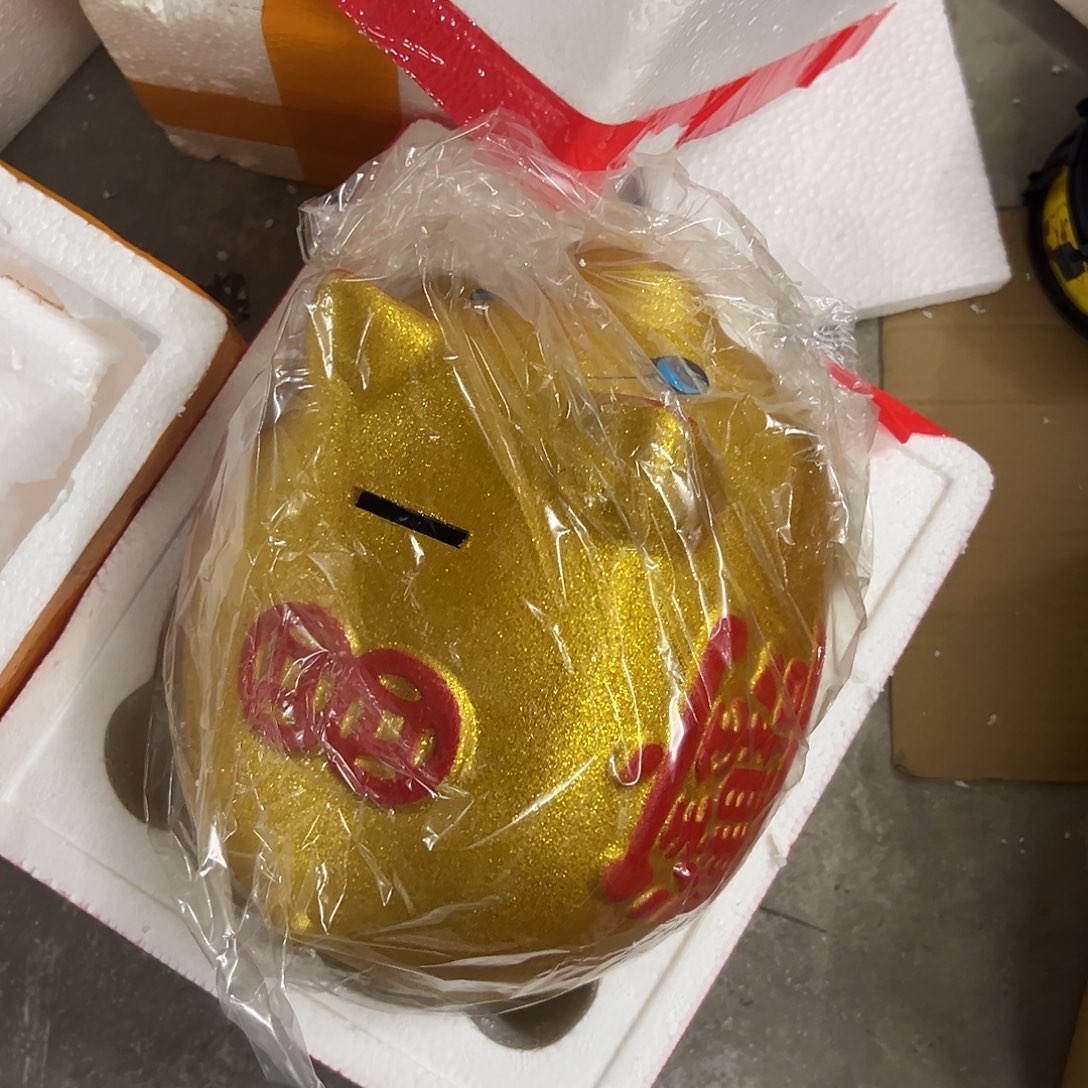 瓷大存钱罐金猪一个