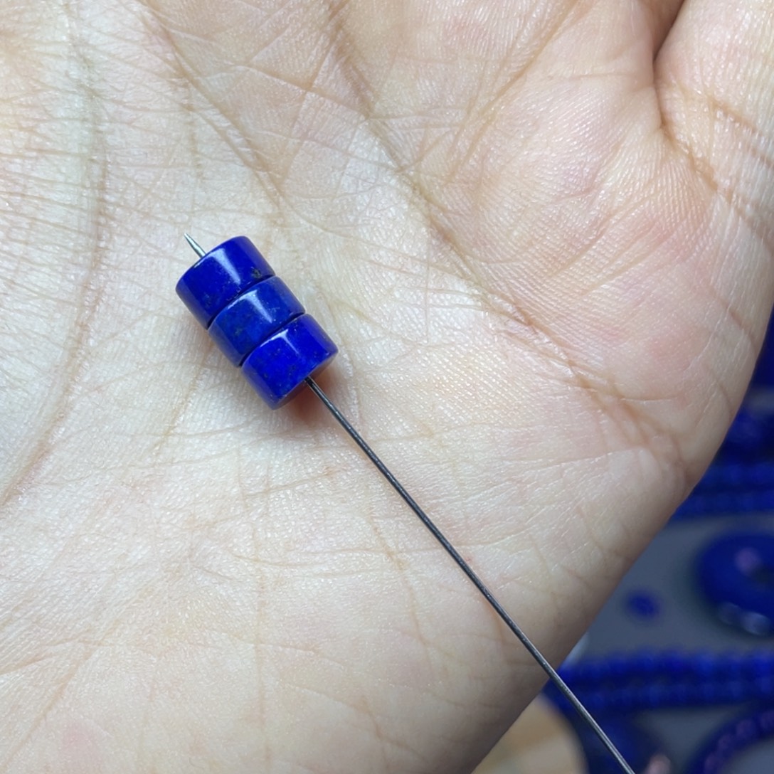 独***侠青金石未镶嵌7×4mm直切药片配饰