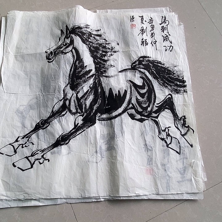 国画四尺斗方手绘作品