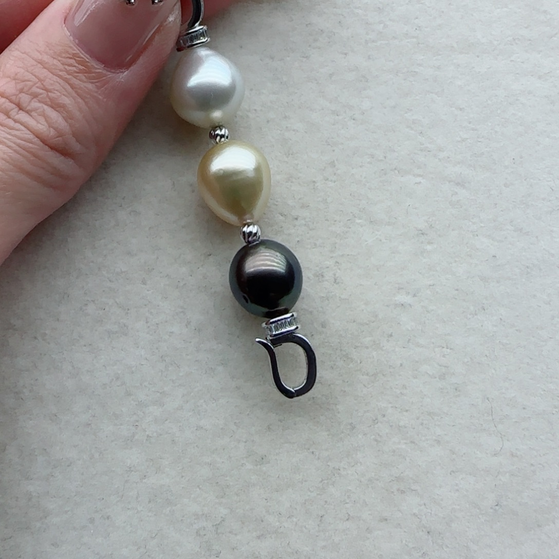 海水珍珠吊坠125银S925镶嵌