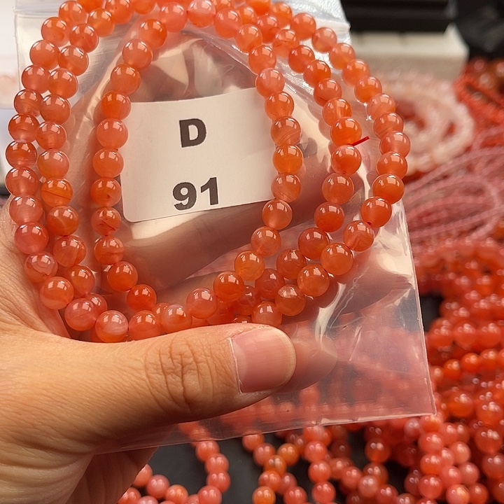 南红玛瑙未镶嵌多样性发货默认微瑕称重7mm