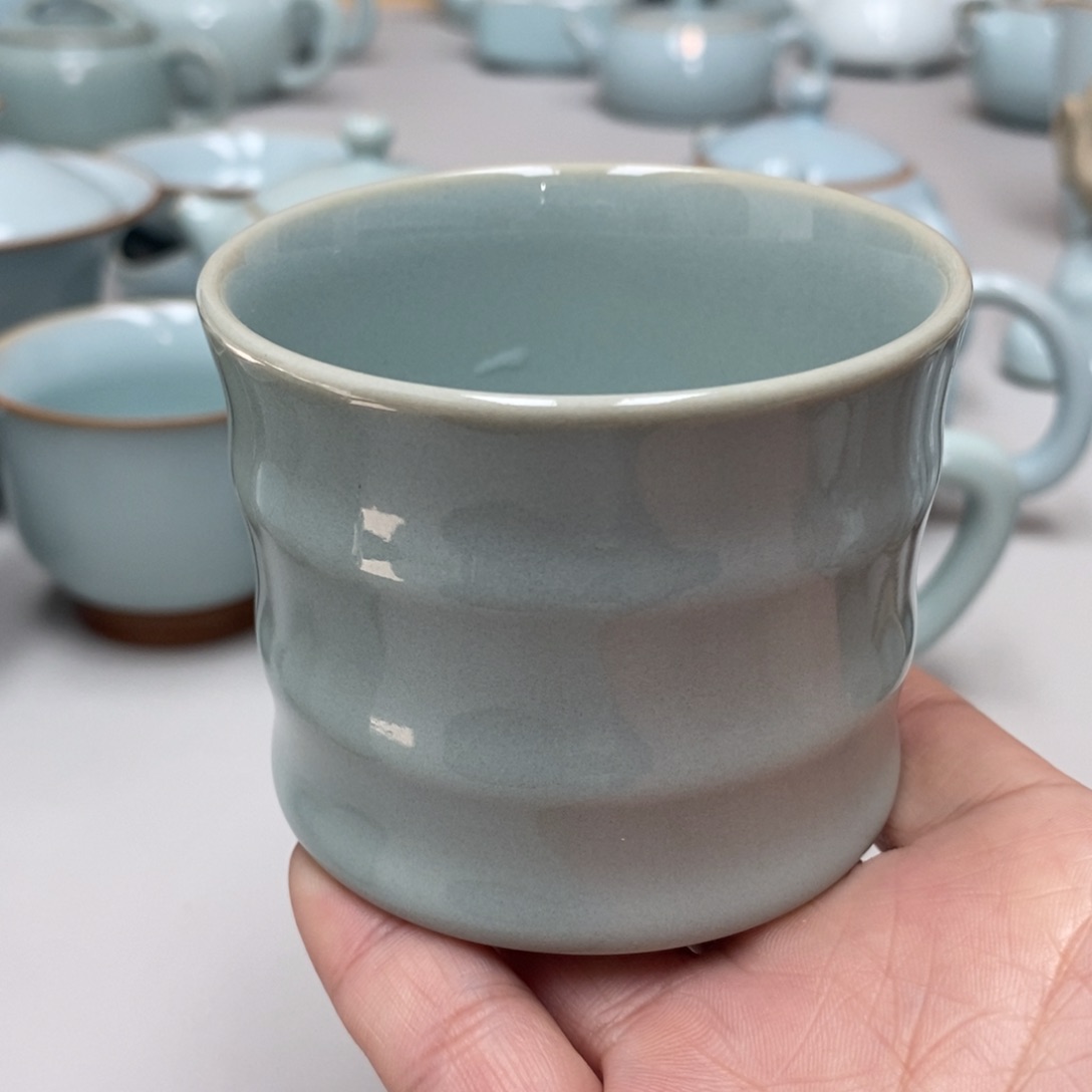 若****见竹节杯无礼盒送茶巾