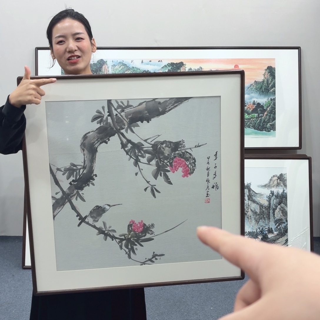国画手绘作品80-80尺寸