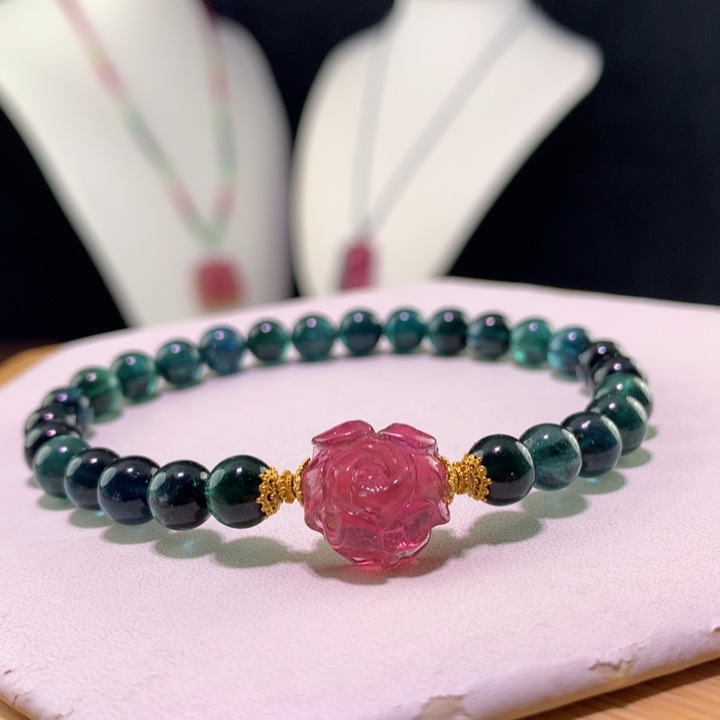 双色碧玺手链未镶嵌