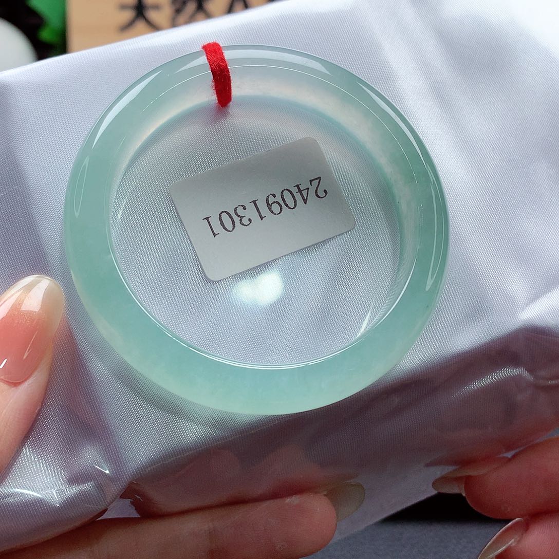 未镶嵌手镯翡翠115号，天然A货翡翠手镯