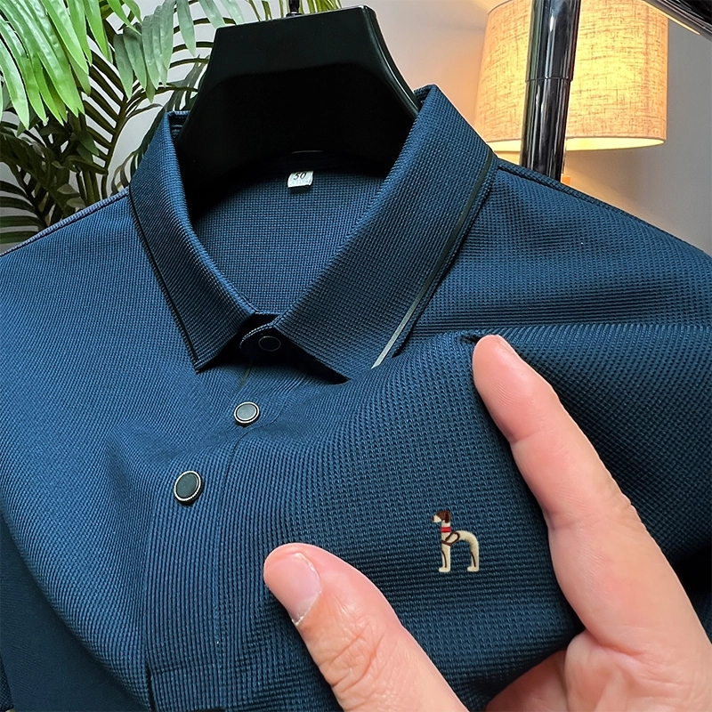 【六哥专属 专卖店发货】2025夏装高档轻奢短袖T恤万针刺绣polo衫