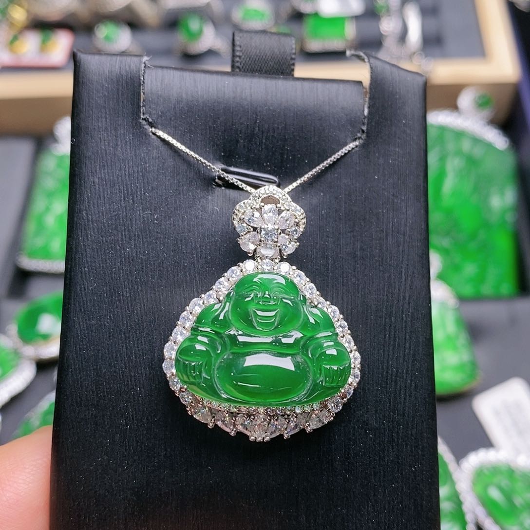 翡翠颈饰未镶嵌吊坠17