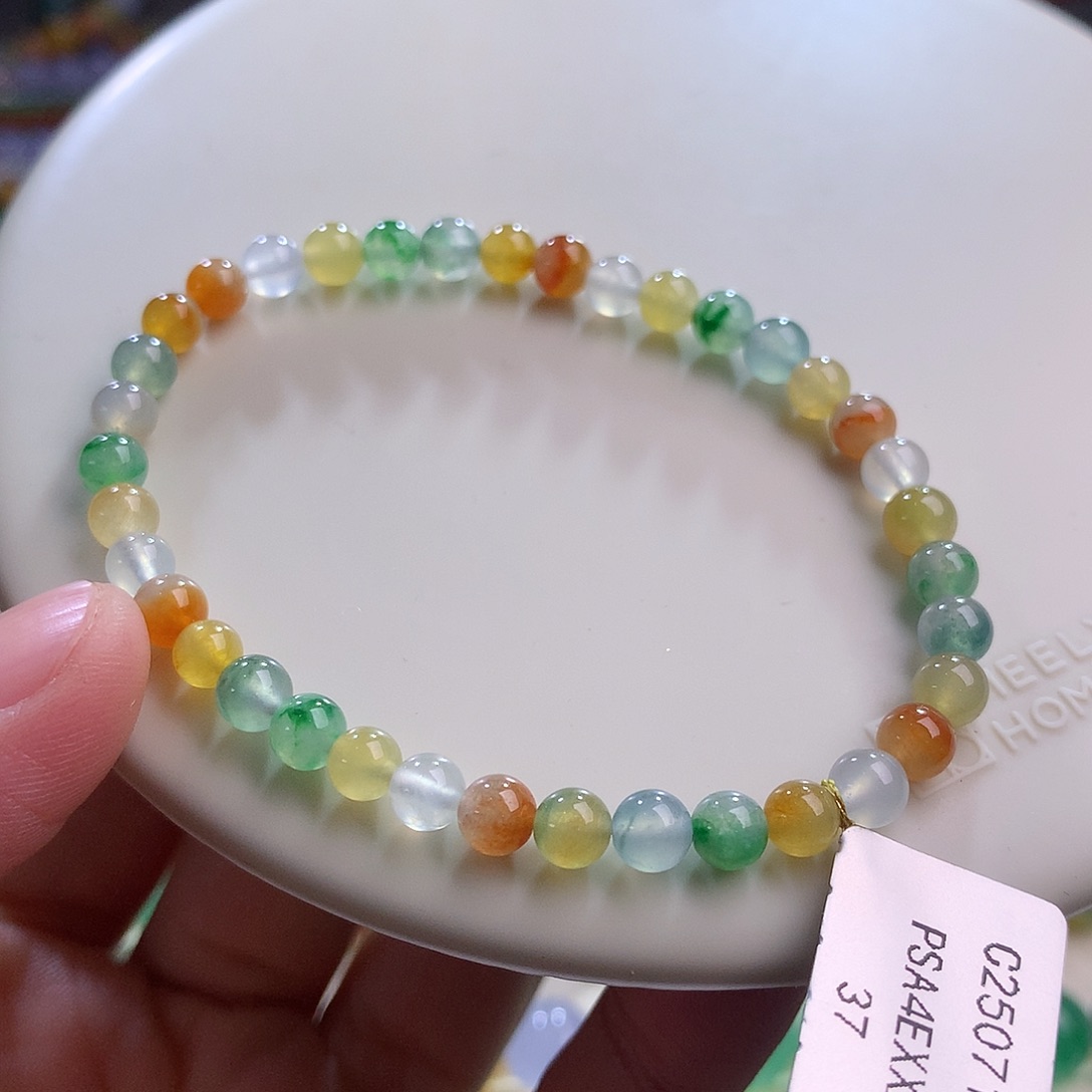 翡翠未镶嵌手链卡5 特色复古油画风多宝