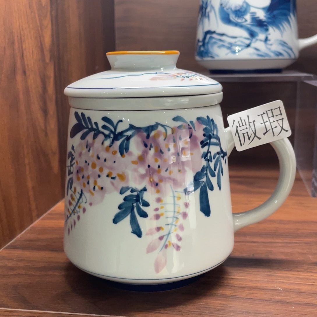 有瑕釉下彩纯手绘