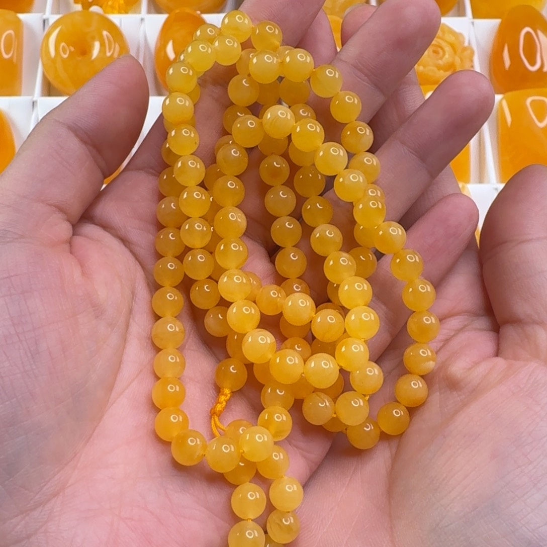 蜜蜡毛衣链未镶嵌