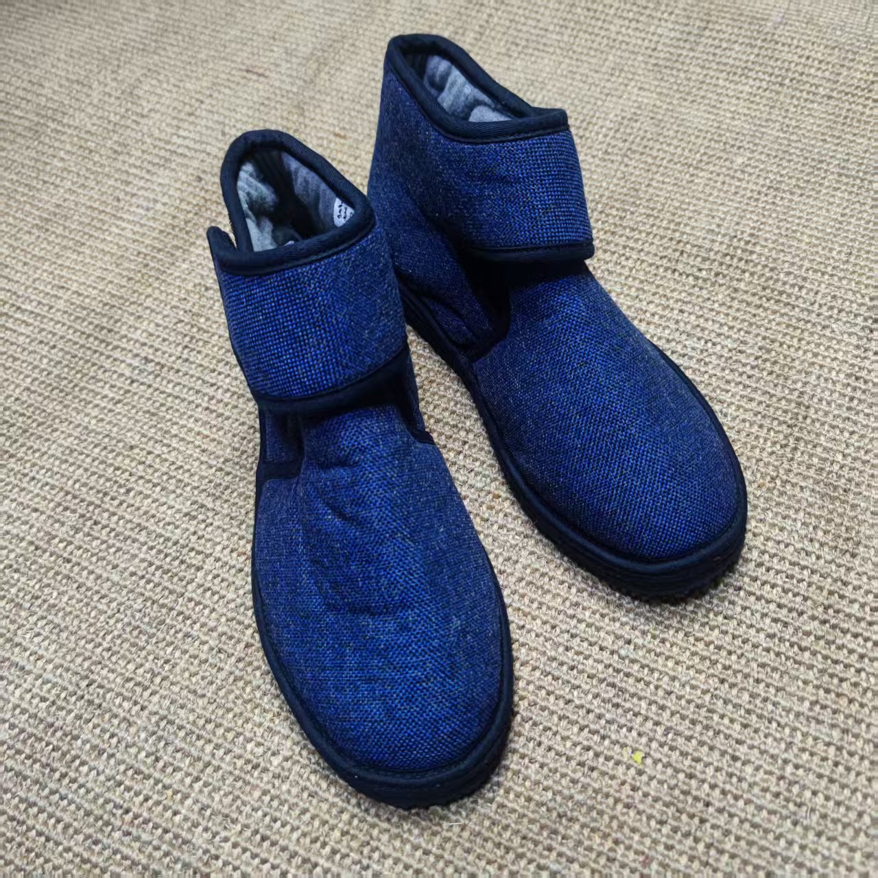 棉鞋高帮千层底布鞋一脚蹬