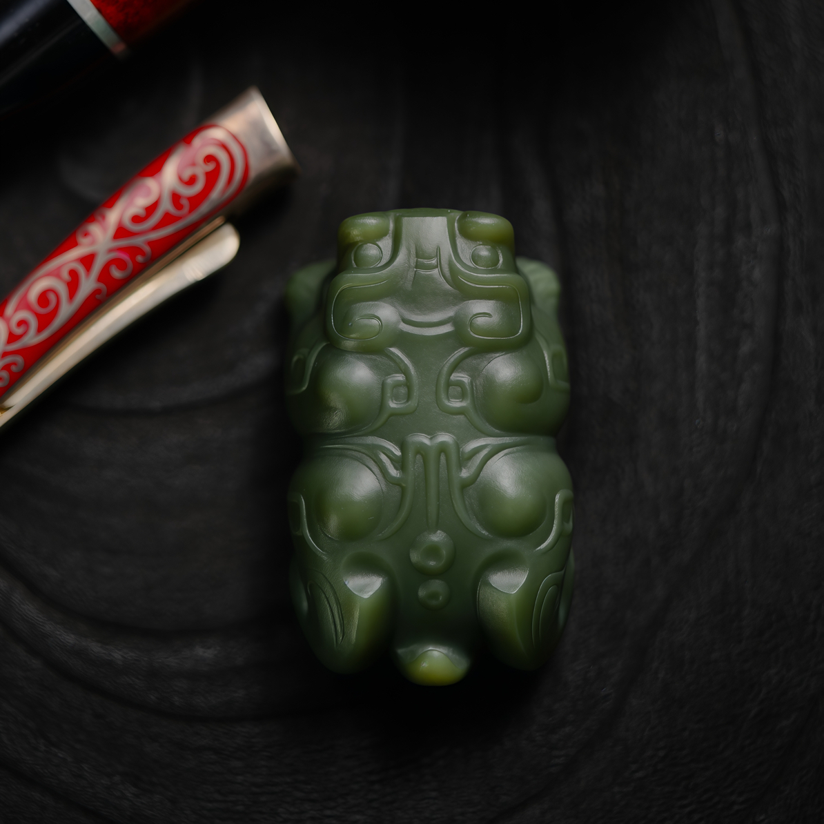 和田玉丨豆青特级丨商虎