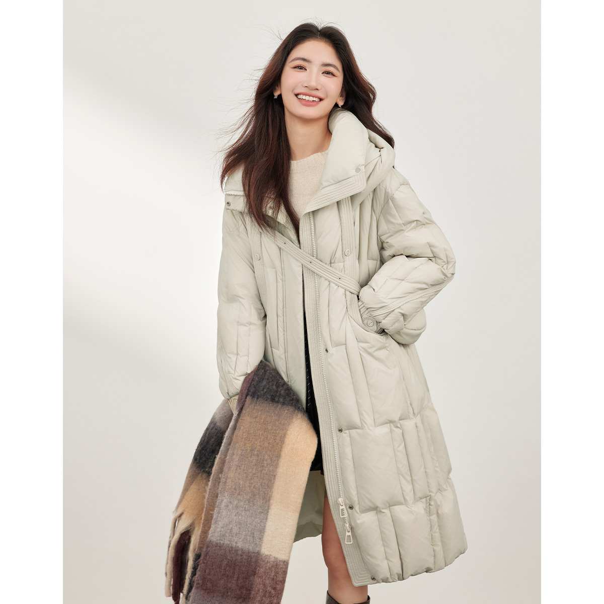 【达人专属】朗文斯汀冬装防风连帽保暖羽绒服DTMA4509A12729