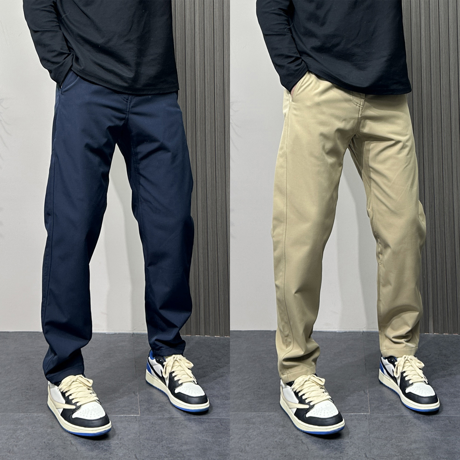 男秋季加绒纯色户外休闲裤美式潮牌百搭休闲裤男士裤子韩版小脚裤